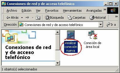 Click en Realizar una conexion nueva