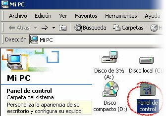 Panel de control