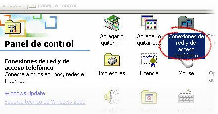 Conexiones de red y acceso telefonico