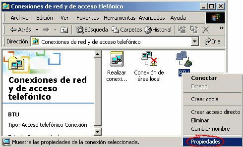 Click derecho y luego en Propiedades