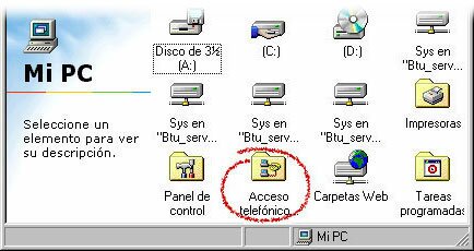 Click en Acceso telefonico