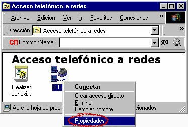 Click derecho para ver propiedades