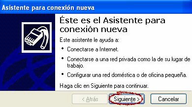 Asistente para conexion nueva