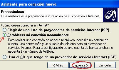 Establecer mi conexion manualmente