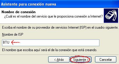 Nombre de su proveedor de internet