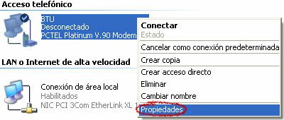 Click en boton derecho, y luego Propiedades